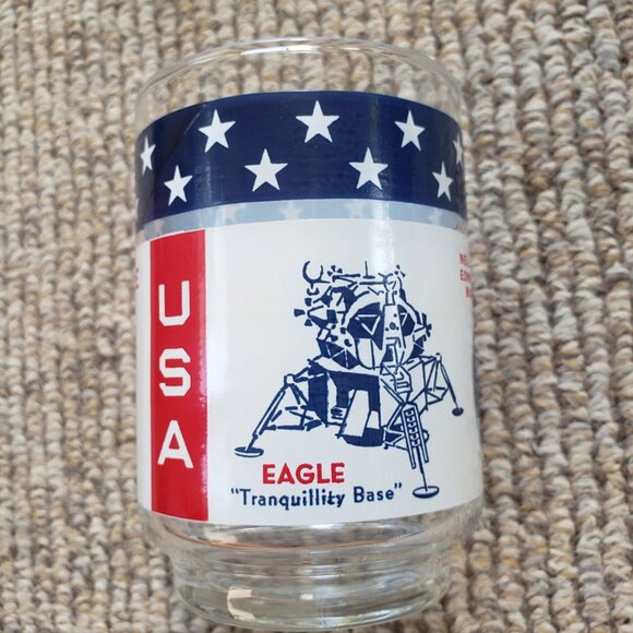 Vintage Apollo 11 1969 Man on the Moon Vintage Glasses NASA Space Program - Picture 4 of 10